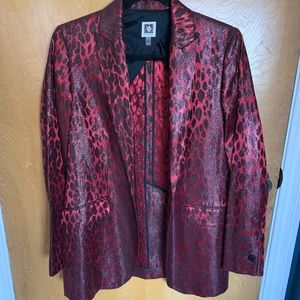 Anne Klein animal print blazer